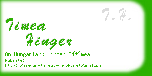 timea hinger business card